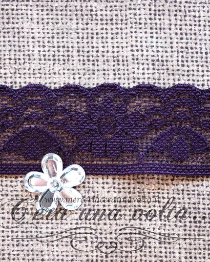 Pizzo in tulle Flower elasticizzato