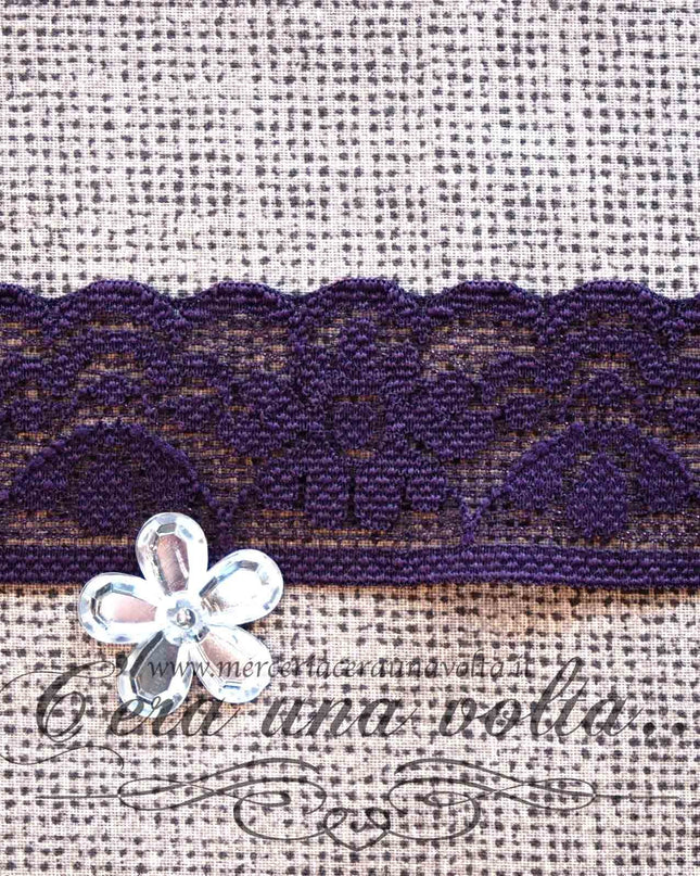 Pizzo in tulle Flower elasticizzato