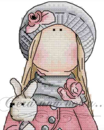 Kit punto croce Little Girl
