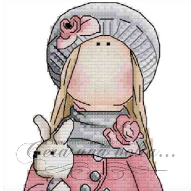 Kit punto croce Little Girl