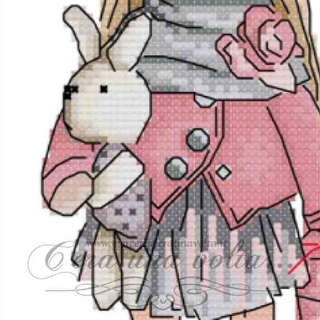 Kit punto croce Little Girl