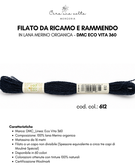 Filato da ricamo e rammendo in lana Merino organica – DMC Eco Vita 360