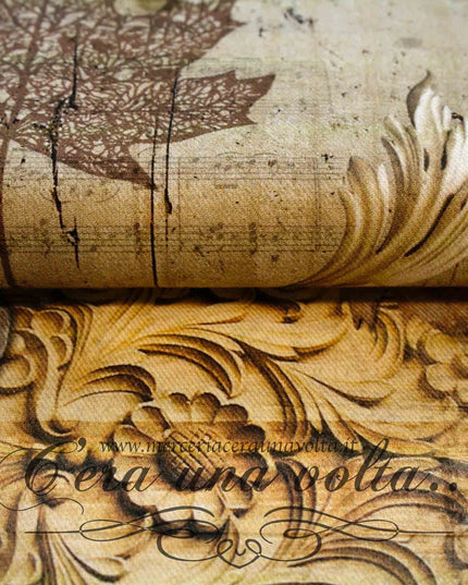 Cm 70 x 47 Scampolo Stoffa Stampata Vittoriana