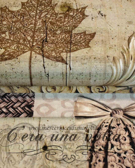 Cm 70 x 47 Scampolo Stoffa Stampata Vittoriana