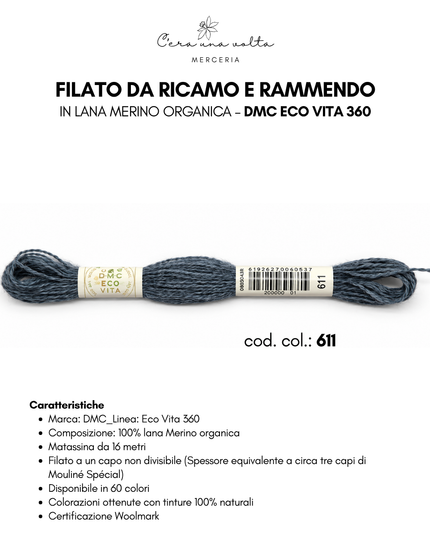 Filato da ricamo e rammendo in lana Merino organica – DMC Eco Vita 360