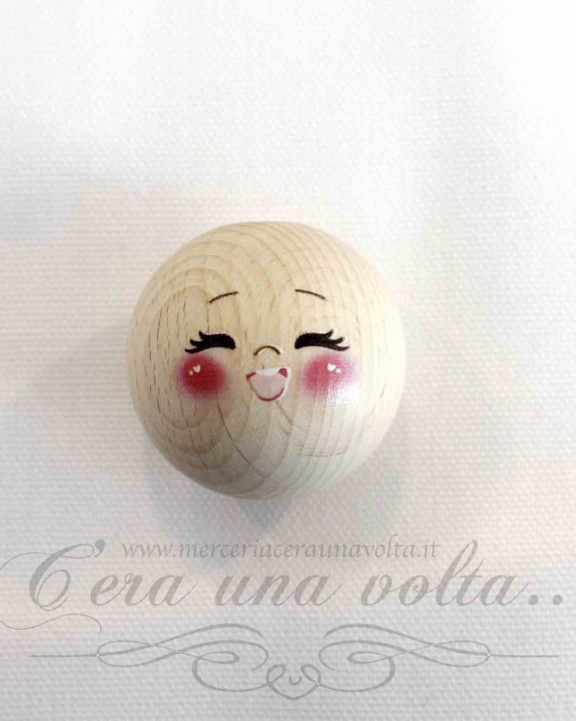 Faccine in legno già dipinte cm 2,5