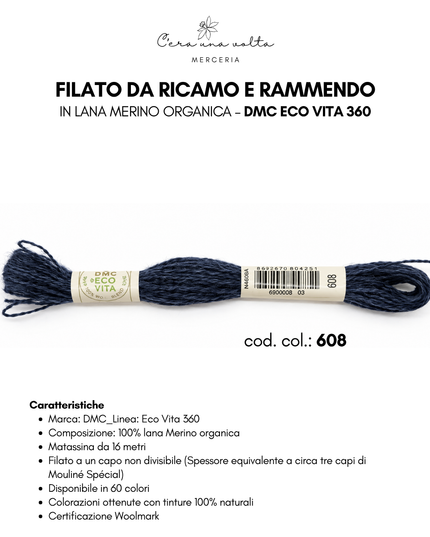 Filato da ricamo e rammendo in lana Merino organica – DMC Eco Vita 360