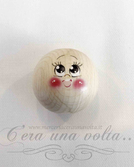 Faccine in legno già dipinte cm 3