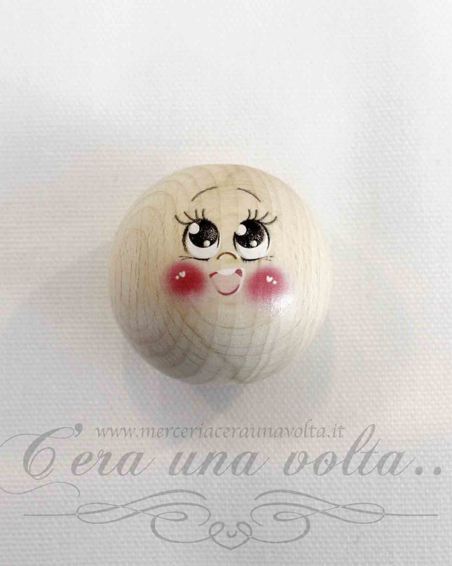 Faccine in legno già dipinte cm 3