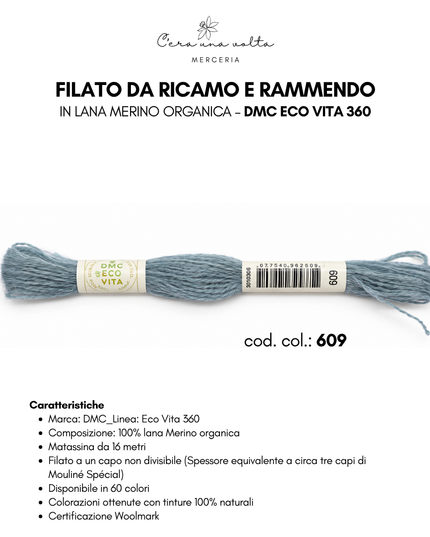 Filato da ricamo e rammendo in lana Merino organica – DMC Eco Vita 360