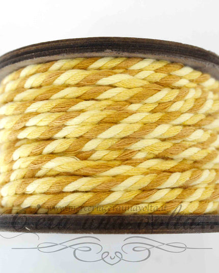 Cordone multicolor in cotone opaco riciclato