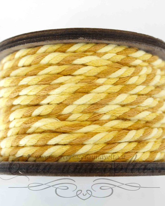 Cordone multicolor in cotone opaco riciclato