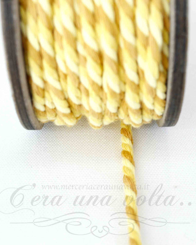 Cordone multicolor in cotone opaco riciclato