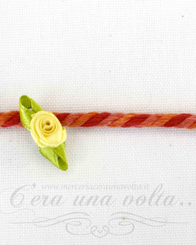 Cordone multicolor in cotone opaco riciclato