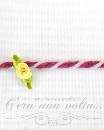 Cordone multicolor in cotone opaco riciclato