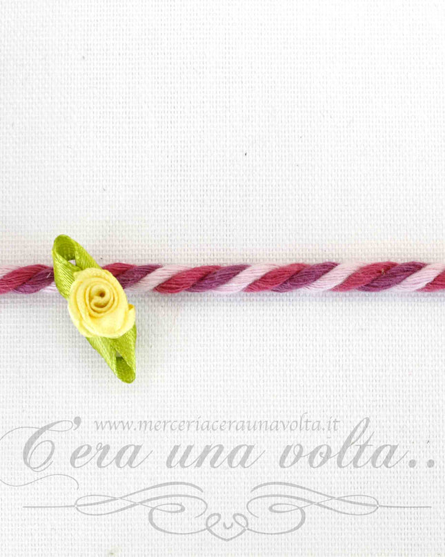 Cordone multicolor in cotone opaco riciclato