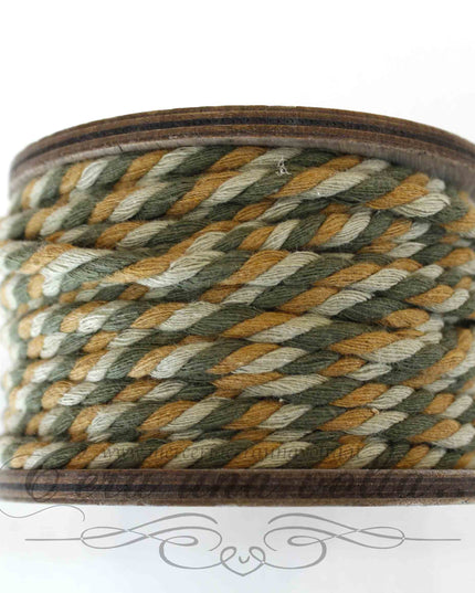 Cordone multicolor in cotone opaco riciclato
