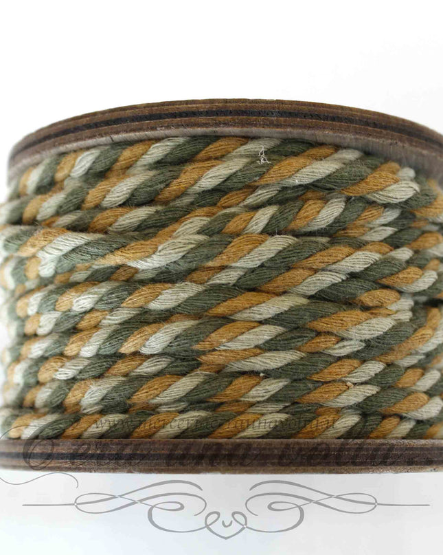 Cordone multicolor in cotone opaco riciclato