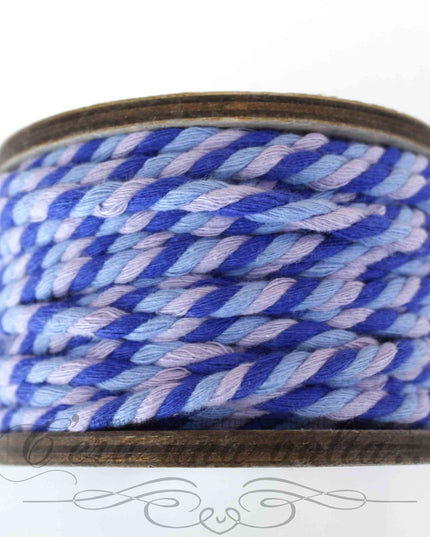 Cordone multicolor in cotone opaco riciclato