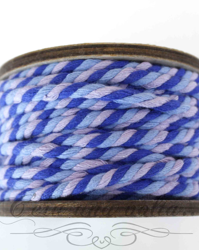 Cordone multicolor in cotone opaco riciclato