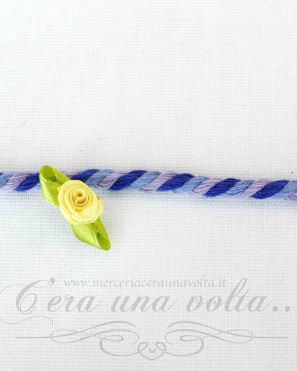 Cordone multicolor in cotone opaco riciclato