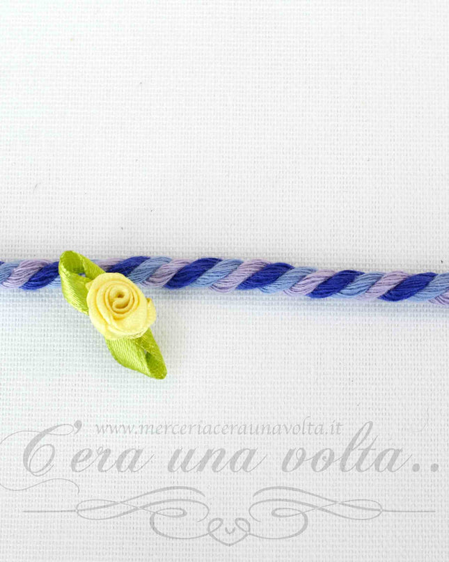 Cordone multicolor in cotone opaco riciclato