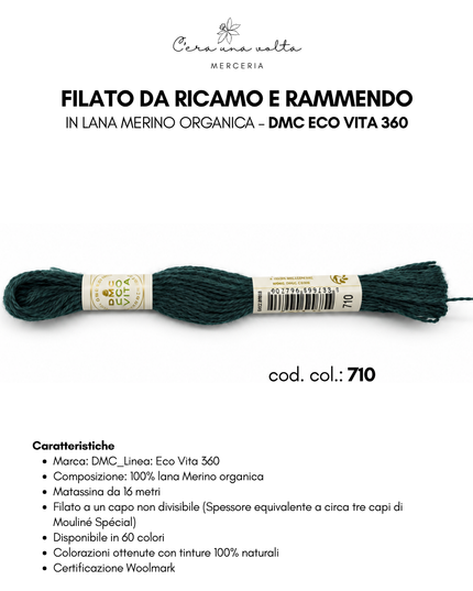 Filato da ricamo e rammendo in lana Merino organica – DMC Eco Vita 360