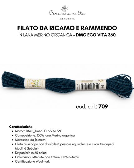 Filato da ricamo e rammendo in lana Merino organica – DMC Eco Vita 360