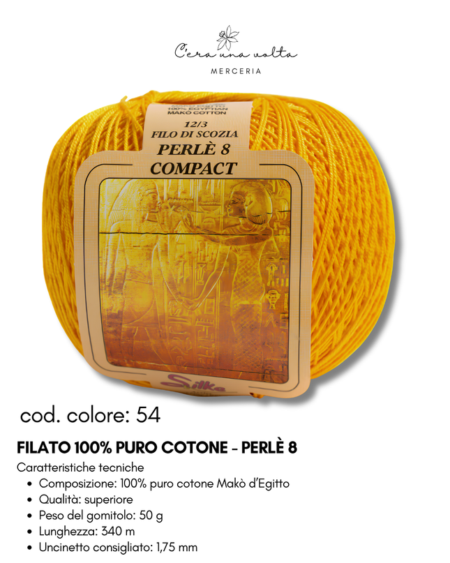 Filato 100% Puro Cotone - Perlè 5 e Perlè 8