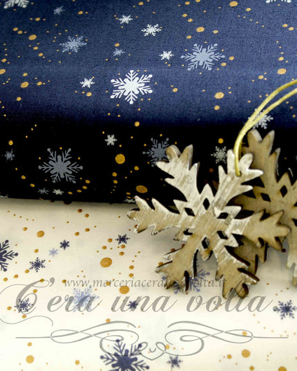 Tessuto in cotone Snowflakes