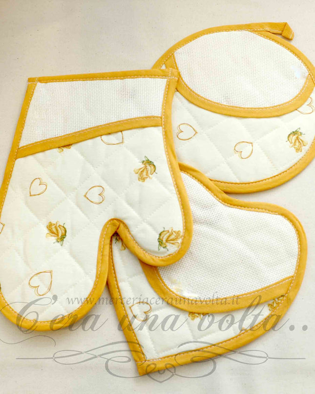 Set 3 pz cucina Rose con inserto Aida
