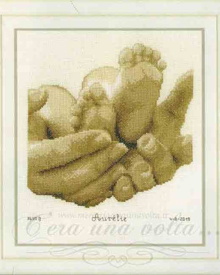 Kit punto croce nascita