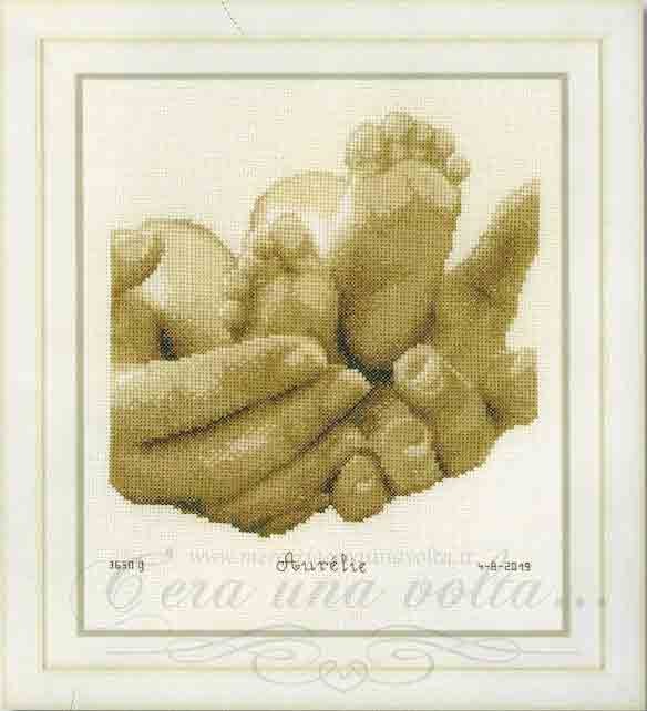 Kit punto croce nascita