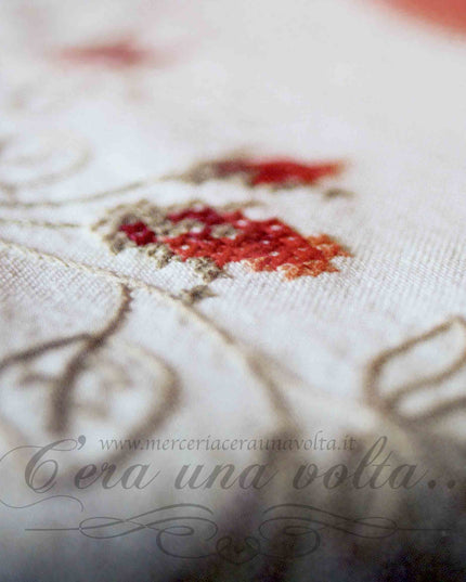 Centrotavola rettangolare da ricamare Red roses