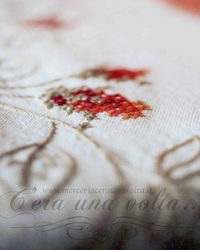 Centrotavola rettangolare da ricamare Red roses