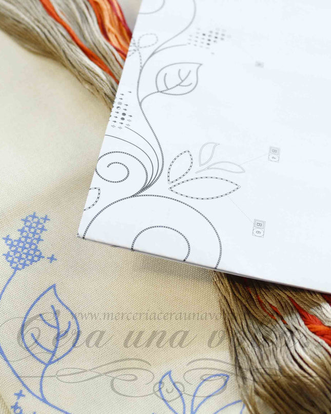 Centrotavola rettangolare da ricamare Red roses