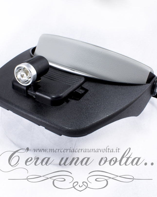 Visiera con lenti di ingrandimento