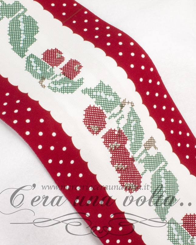 Bordo in cotone ciliege