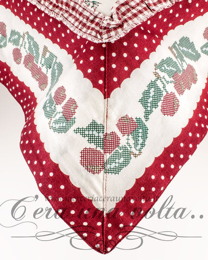 Bordo in cotone ciliege