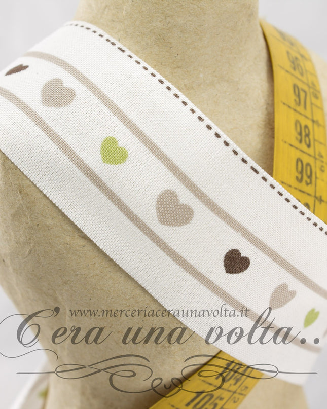 Bordo in cotone cuori