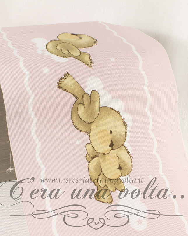 Bordo piquet rosa uccellini