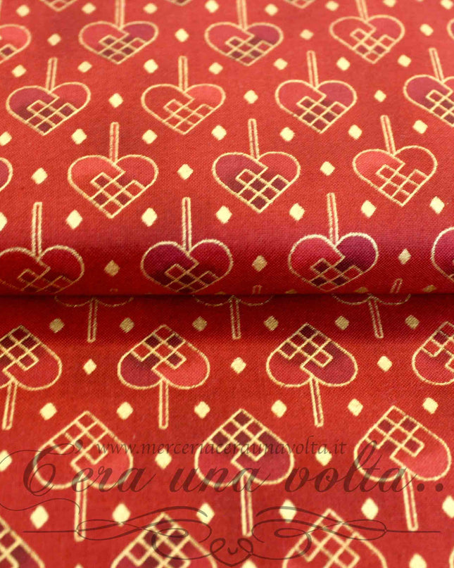 Tessuto Christmas Hearts