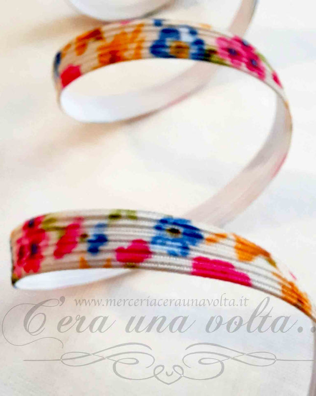 Elastico trecciato stampato
