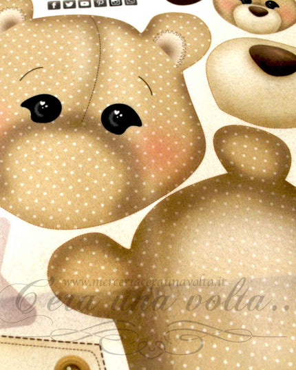 Pannello orsetto baby con coccarda