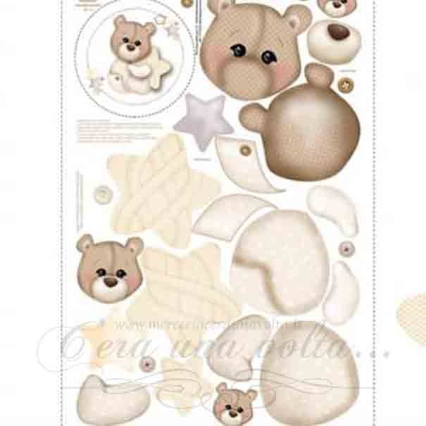 Pannello orsetto baby con coccarda