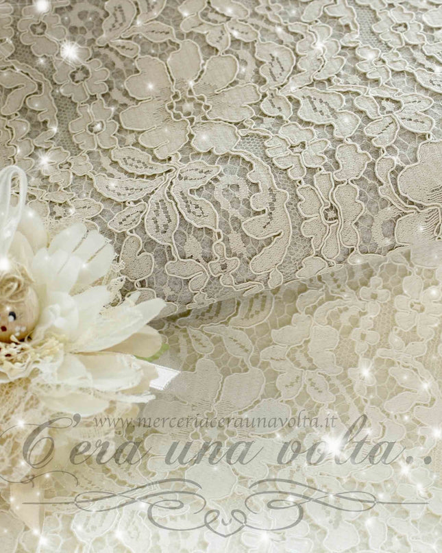 Feltro di lana con pizzo & glitter