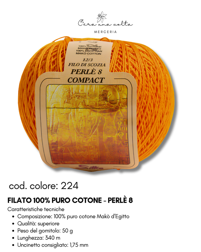 Filato 100% Puro Cotone - Perlè 5 e Perlè 8