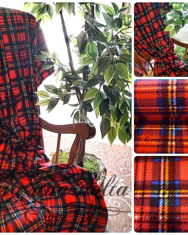 Tessuto in Pile Tartan