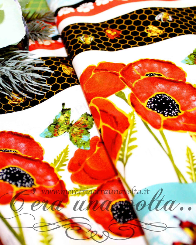 Tessuto Poppies
