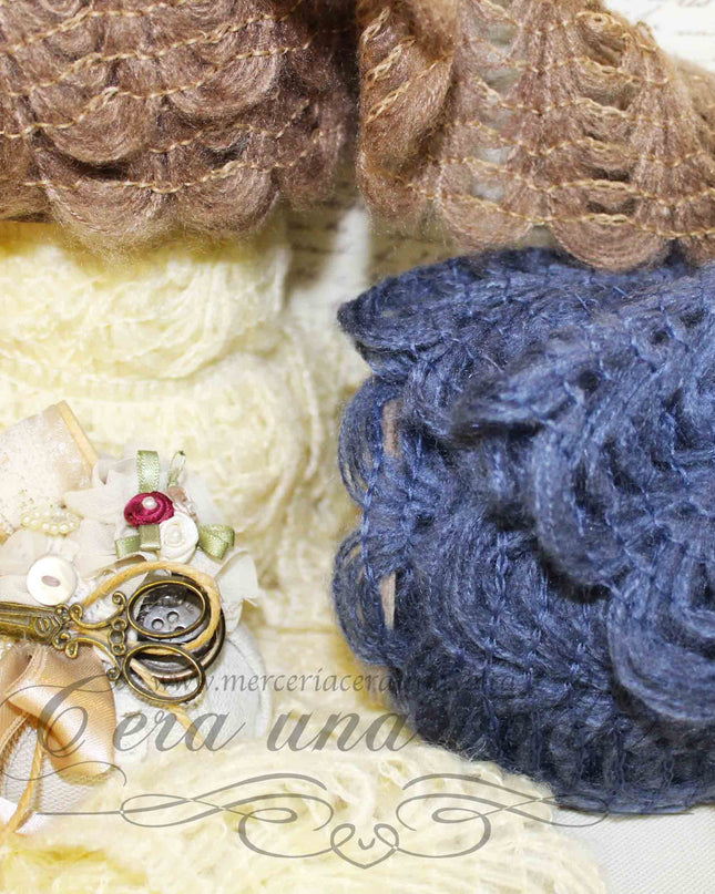 Pizzo alto in lana elasticizzato